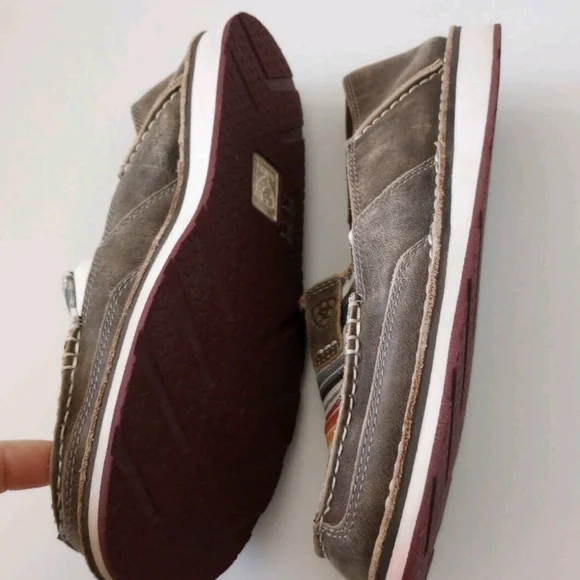 Ariat Women's Cruiser Slip On Buffalo Print Leather Loafer Shoe Comfort Casual - Picture 6 of 7